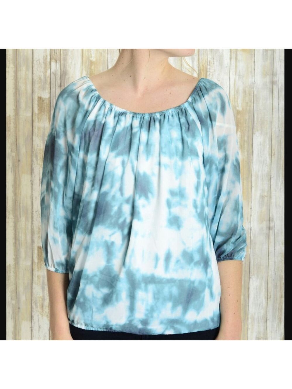 INC International Concepts Tie Dye Peasant Blouse